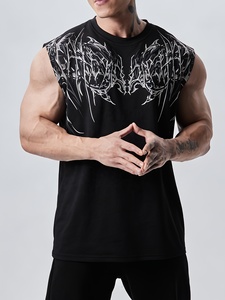 Débardeurs en coton unisexes sur mesure en gros, disponibles pour toutes les occasions, variété de couleurs et de tailles, manches courtes, vêtements pour hommes - Product Image 5