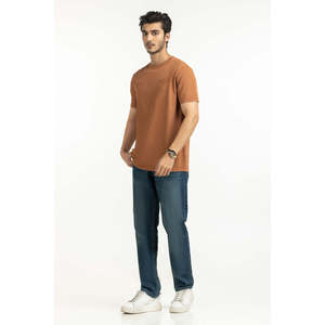Camiseta de Algodón y Fibra de Bambú para Hombre, Corte Regular, 300 g/m², Ligera, Cuello Redondo, Manga Corta, Tejido Jersey Lavado, Teñido, Estilo Deportivo - Product Image 6