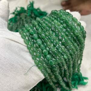 ลูกปัดพลอยควอตซ์สีเขียวสตรอเบอร์รี่ธรรมชาติขนาด16นิ้วสร้อยคอ7เส้นควอตซ์สตรอเบอร์รี่ - Product Image 1