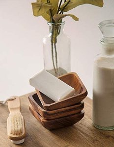 Ensemble de 3 bols de service modernes pour la maison, l'hôtel, le Restaurant, pour servir la soupe, des bols de forme carrée, des bols à salade en bois de couleur marron - Product Image 3