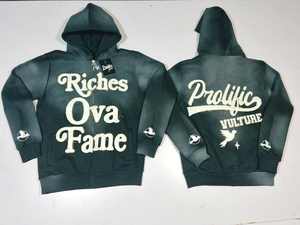 Sweat à capuche zippé personnalisé avec délavage à l'acide Zipup en détresse Sunfaded Sun Faded French Terry Thick Double Zip Up Hoodie Men - Product Image 3