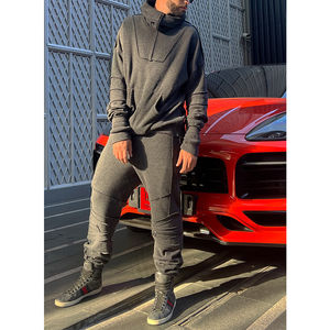 Conjuntos Deportivos de Invierno Vintage Tejidos con Logotipo Personalizado, 100% Algodón, Secado Rápido, para Hombre, Conjuntos de Dos Piezas con Sudadera con Capucha, Chándales - Product Image 4