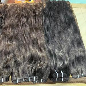 Indian Remy Hair Bulk & Double Weft Natural Straight Wavy Curly Textures Raw Unprocessed Human Hair Bulk <b>Braiding</b> Weft - Product Image 3