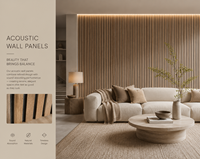 Panneau acoustique mural en lattes de bois, placage MDF, feutre PET, panneau absorbant le son, studio d'enregistrement, panneau acoustique flexible incurvé