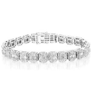 Moissanite Tennis Chain <b>Bracelet</b> 925 <b>Sterling</b> <b>Silver</b> for Women And <b>Men</b> VVS1 Moissanite Passes Diamond Tester Jewelry Gift - Product Image 1
