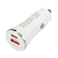 Emballage de vente au détail charge rapide Pd 15W téléphone adaptateur USB prise rapide 2 ports chargeur allume-cigare affleurant chargeur de voiture rapide