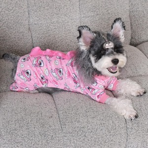 เสื้อผ้าสัตว์เลี้ยงพิมพ์ลายการ์ตูนน่ารักชุดนอนสุนัขผ้าฝ้ายระบายอากาศสำหรับลูกสุนัขขนาดเล็กเหมาะสำหรับสวมใส่ทุกวันหรือชุดนอนสุนัข - Product Image 4