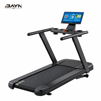 Tapis roulant commercial BN Auto Incline avec écran tactile rotatif, moteur silencieux et amortissement des chocs
