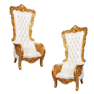 New Arrival Wedding Event Bridal <b>High</b> <b>Back</b> <b>Chair</b> Premium Solid Wood Modern Luxury Throne <b>Chair</b> <b>for</b> <b>SALE</b> - Product Image 4