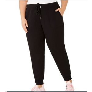 Calvin Klein Pantalones Harem Casuales para Mujer, Color Negro Jaspeado, Estilo Cintura Media, Talla Grande 3X - Product Image 1