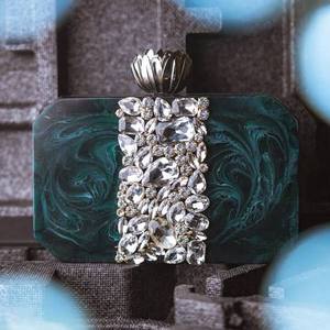 Gran oferta, bolso de moda elegante para mujer, embrague de resina múltiple de alta calidad, caja de arte indio exótico, Vintage fiestas de boda, acrílico, Verano - Product Image 2