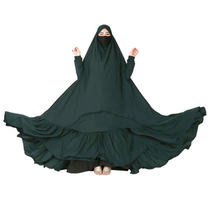 Ropa musulmana tradicional de primera calidad, Colección musulmana de manga larga, Abaya, holgado/gran tamaño, con volante de plumón largo - Product Image 2