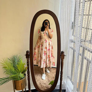 Vestido largo bohemio elegante con estampado floral cintura imperio escalonada línea A vestido fluido salidas de verano informales con mangas abullonadas - Product Image 1