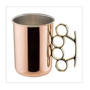 Custom Coffee Mugs Brass Cup High Quality 100% Plane Pure Copper Plated Handcrafted Excellent Finishing Hot Selling Rose Gold