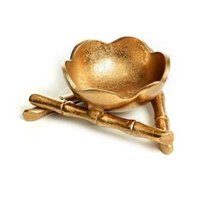 Vente en gros de fruits et fruits secs dernier design, bol en métal 3 en 1 bon marché plaqué or avec taille et logo personnalisés - Product Image 2