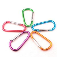 Mousqueton à ressort en acier inoxydable de type D n°5, coloré, de qualité supérieure, à dégagement rapide, pour la randonnée, les sacs à dos et les porte-gobelets