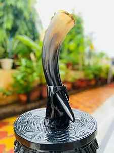 Cuerno para beber vikingo pulido ecológico hecho a mano Natural personalizado de la mejor calidad tallado para restaurante casero para India - Product Image 5