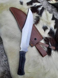 Cuchillo de Caza de Acero de Damasco con Mango de Madera Clásico, Ultra Afilado, Servicio OEM ODM para Pedidos al por Mayor Personalizados - Product Image 5