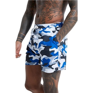 Shorts de bain pour hommes, coupe régulière, taille élastique, imprimé camouflage par sublimation, deux poches latérales, collection été 2026, vente en gros - Product Image 6