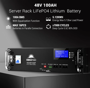 OFERTA MUNDIAL Batería de Litio LiFePO4 de 48V 100AH para Rack de Servidores SG48100P, Baterías Industriales de Alta Potencia - Product Image 3
