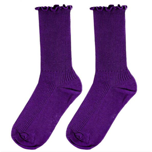 Calcetines atléticos para mujer, 100% algodón, punto personalizado, patrón de letras, puño inferior, Logo, calcetines para mujer - Product Image 5