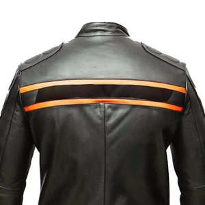 Veste bomber en cuir élégante pour homme de style décontracté, col montant, coupe-vent, respirante, couleurs personnalisables - Product Image 6