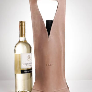 Personalized Leather <b>Wine</b> Caddy Monogrammed <b>Wine</b> Sleeve Accessories Housewarming Gifts Red <b>Wine</b> <b>Holder</b> LEB-0024B - Product Image 1