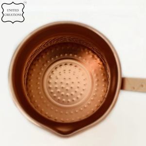 2025 Best Quality Copper <b>Coffee</b> Pot, Milk Pot Brass Handle Machine Hammered - Product Image 5