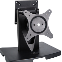 Support d'écran tactile en aluminium noir 45 °   Support de paiement durable réglable pour deux écrans POS, capacité de charge 8 kg