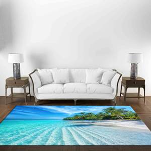 Alfombra con Estampado de Océano Tropical - Diseño Moderno y Costero, con Pelo Suave - Product Image 3