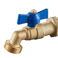Vanne de service YINGFA 1/4 de tour en laiton sans plomb pour chauffe-eau, filetage NPT, tailles de raccordement 3/4 po et 1/2 po pour systèmes de plomberie