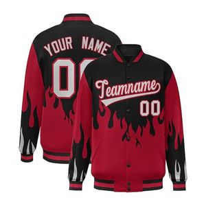 Chaqueta de béisbol de moda para hombre, chaqueta de bombardero con letras, cosido personalizado, nombre, número, logotipo, chaqueta de béisbol, deportes de entrada - Product Image 5