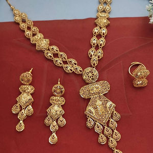 Conjunto de Collar de Oro de 1 Gramo, Accesorios para Mujer, Diseño de Joyería de Oro, Collar de Oro para Fiestas - Product Image 1