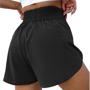 Short de sport pour femme en polyester de haute qualité, couture intérieure de 5 pouces avec poche zippée - Product Image 4