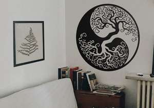 Sculpture murale en métal élégante, symbole de l'arbre de vie, découpe au laser, décoration d'intérieur - Product Image 5