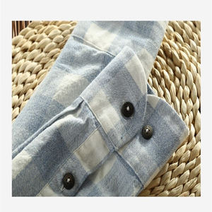 Camisa larga de franela superventas, algodón a cuadros con agujeros de botón de logotipo personalizado, nuevos colores claros para esquí y snowboard - Product Image 4