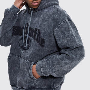 2025 Precio al por mayor Mejor diseño de serigrafía Chándal Producto de moda único Conjunto de chándal de lavado ácido - Product Image 5