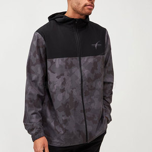 Veste coupe-vent légère en toile avec col montant et capuche, coupe-vent tendance personnalisable avec logo sur mesure, hiver - Product Image 4
