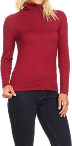 Camiseta de manga larga de cuello alto para mujer 100% algodón 160gsm OEM Bangladesh - Product Image 2
