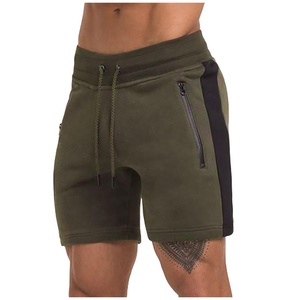 Short confortable en coton pour homme Jogging sportif français en éponge motif solide pour la salle de sport, le fitness et l'entraînement athlétique - Product Image 1