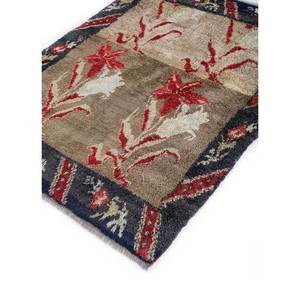 พรมขนสัตว์ถักมือสีเบจและสีน้ำตาลลายดอกไม้ ขนาดใหญ่ สำหรับตกแต่งบ้าน ห้องนั่งเล่น และทางเดิน-Pae-1383 - Product Image 2