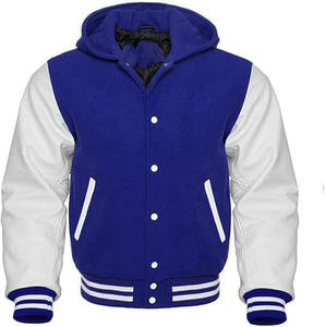 Nouvelle veste de baseball unisexe de style universitaire, grande taille, OEM personnalisée, devant en cuir, imperméable, streetwear, hiver - Product Image 1