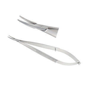 Porte-aiguilles Castroviejo droit 10 mm à mâchoires moyennes avec mécanisme de verrouillage, instruments chirurgicaux, prix de gros - Product Image 1