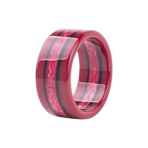 Unique Premium Trendy Resin <b>Bangle</b> <b>Bracelet</b> With Turquoise Marble Pattern And Black Stripe Design Unisex Fashionable Jewelry - Product Image 4