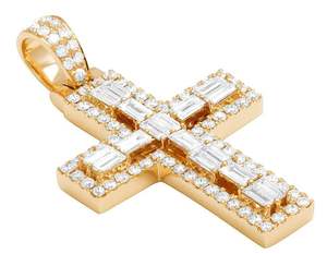 S925 Sterling Silver Moissanite Croix Pendentif pour Hommes et Femmes Hip Hop Diamant Bijoux - Product Image 2