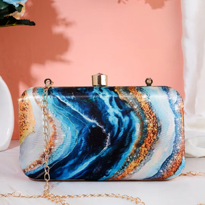 กระเป๋าคลัทช์พิมพ์ลายทำมือสำหรับผู้หญิง กระเป๋าออกงานดีไซเนอร์ ขายส่งจากอินเดีย - Product Image 1