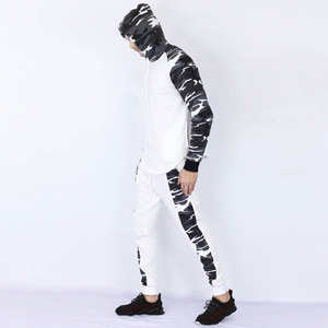 Conjunto Deportivo Personalizado para Hombre, Cortavientos, con Cremallera, de Felpa Técnica, Estilo Holgado, con Bloques de Color, Sudadera con Capucha y Pantalones Deportivos - Product Image 2