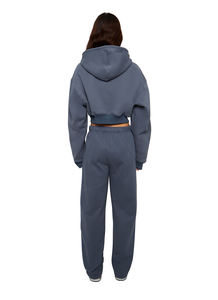 ชุดวอร์มเข้ารูปมีฮู้ดสำหรับผู้หญิงชุดวอร์มผ้าฝ้ายสองชิ้นออกแบบได้ตามต้องการ - Product Image 6