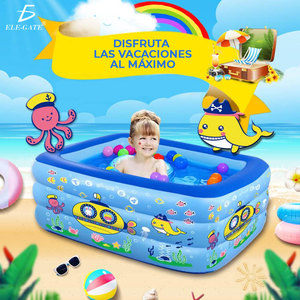 Piscina Gonfiabile con Design a Pesciolino 160*120*55 cm, Struttura per Divertimento Acquatico - Product Image 2