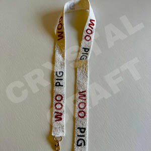 GO WILDCATS púrpura personalizado oro blanco semilla bolsa de cuentas correas 'Hook Em Horns' accesorio de moda correa de monedero con cuentas - Product Image 5